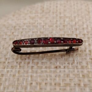 Vintage Red Miniature Bar Brooch